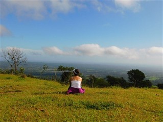 Me sitting on a hill in Costa Rica
