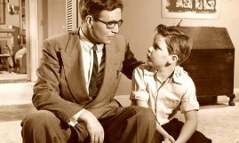 A father and son talking about respect.