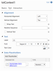 DLSYS Configuration for text box