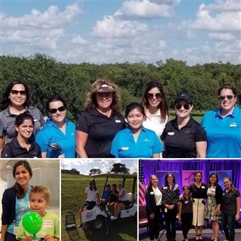 Tatiana Arauz with the Women in STEM Group and Golfing 
