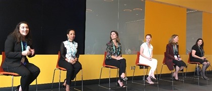 From left to right: Mary Ellen mondi, Lois Terry, Dacia Sumrall, Bridget Spencer, Kelly Klein, and Dawn Marruchella