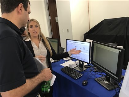 Lauren Prince presenting her findings.